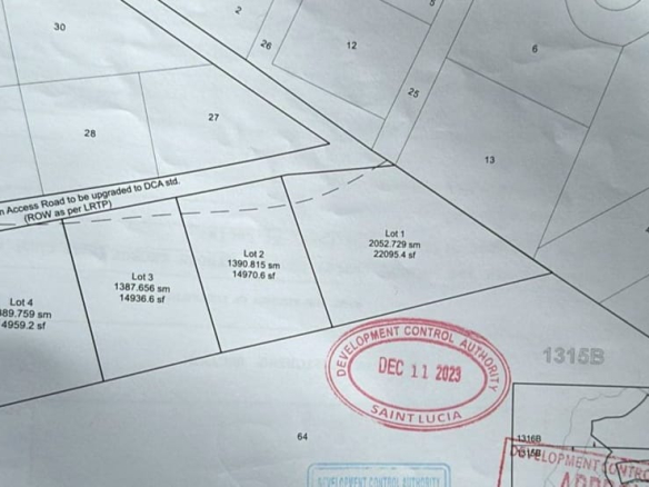 LAND FOR SALE AT MOULE A CHIQUE vieu fort