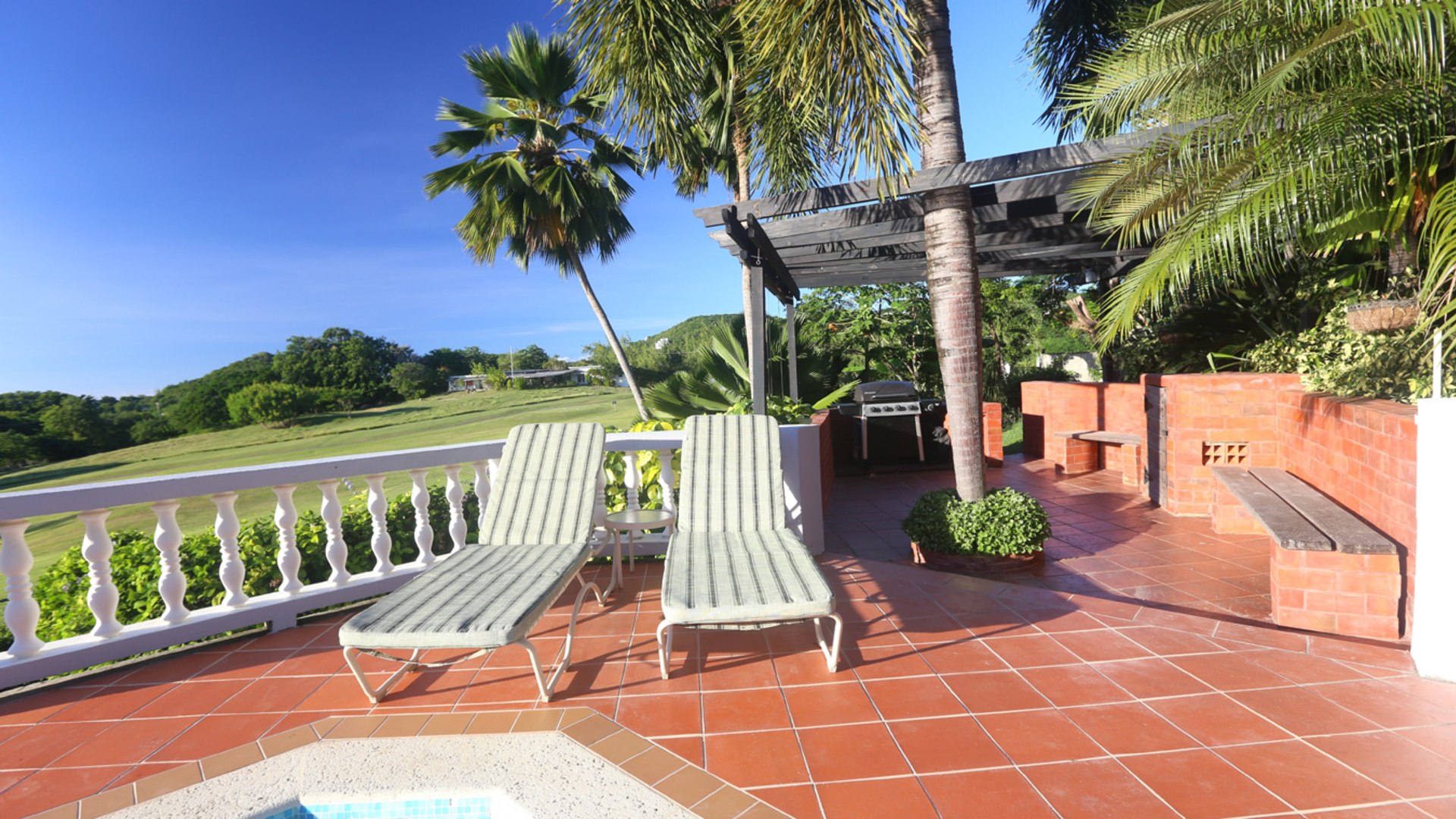 st lucia real estate no 2 Golf ridge villa patio