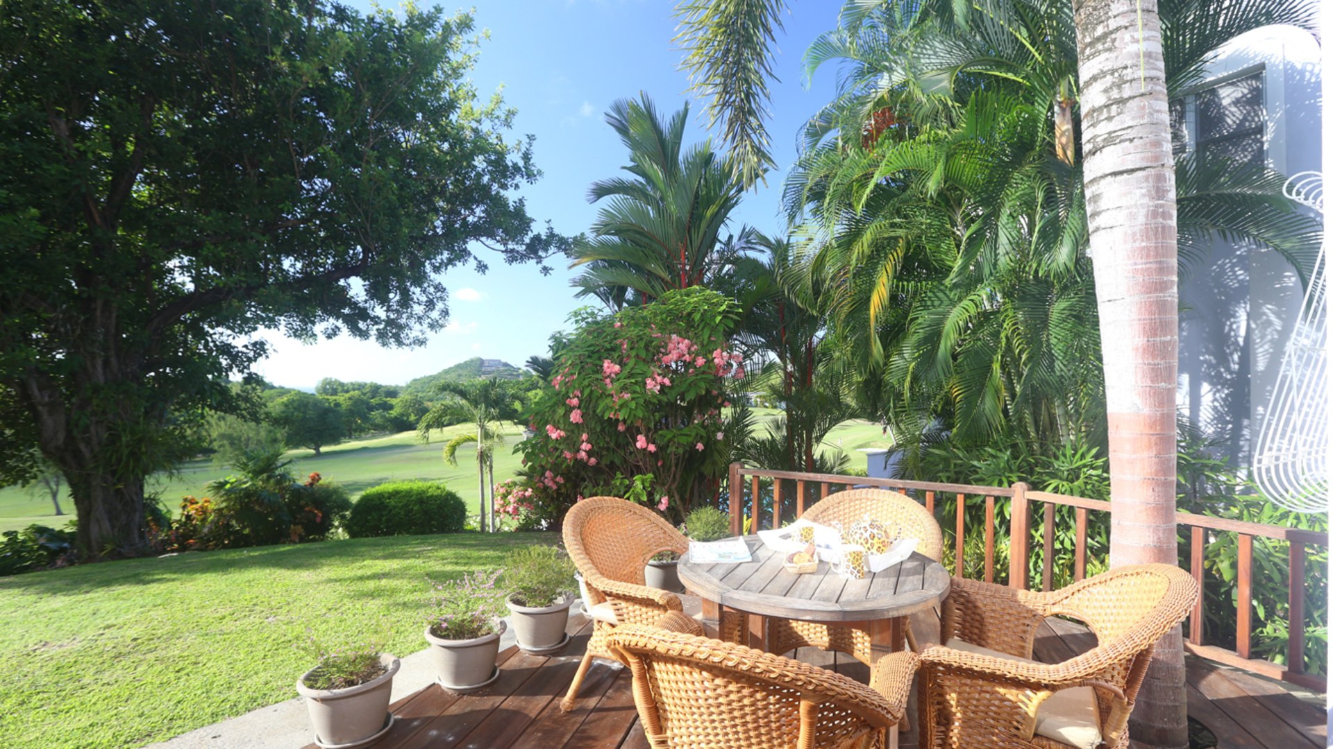 st lucia real estate no 2 Golf ridge villa outdoor sitting area