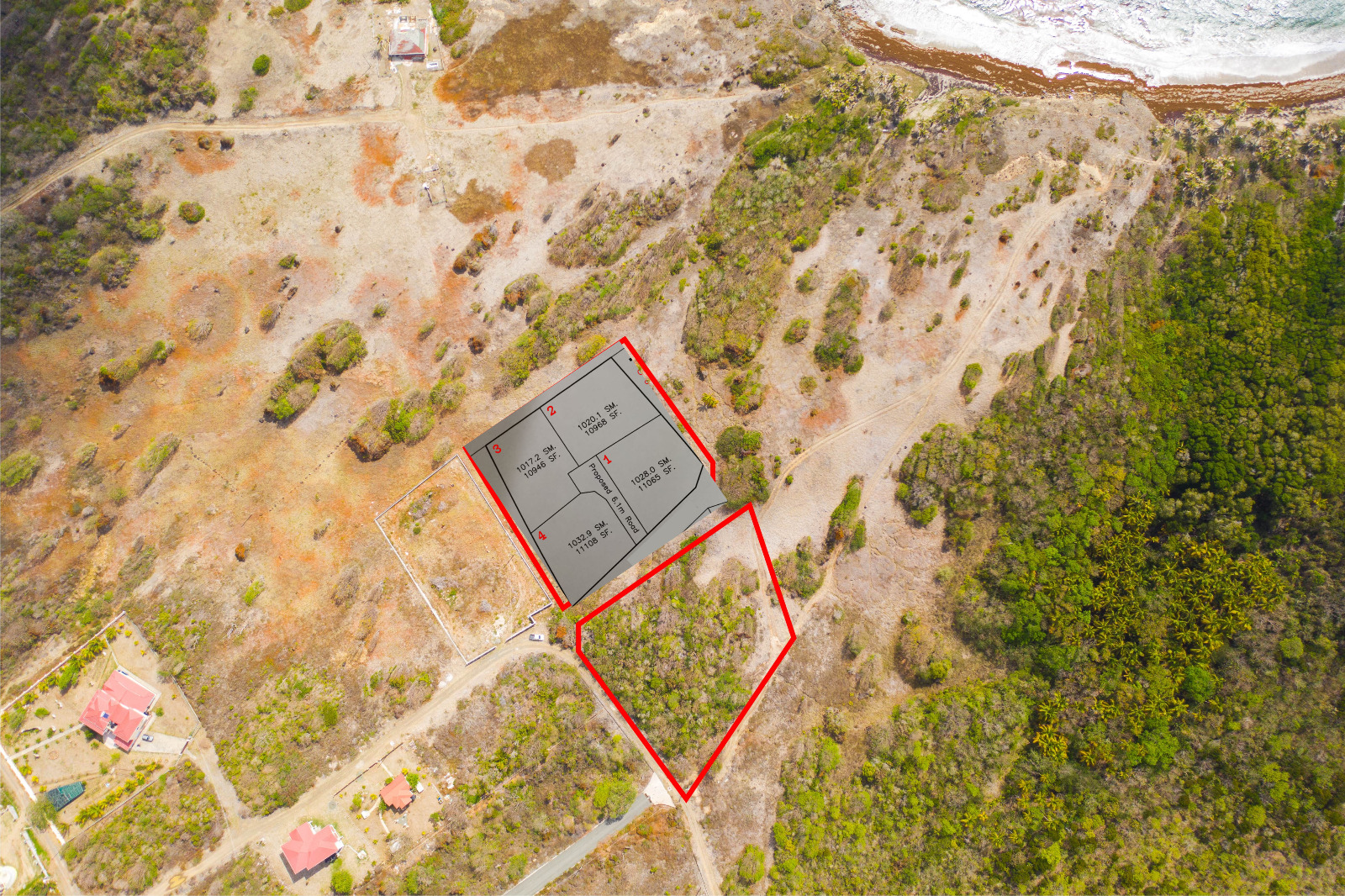 Prime Beachfront Lots for Sale in Canelles, St. Lucia – A Rare Investment Opportunity